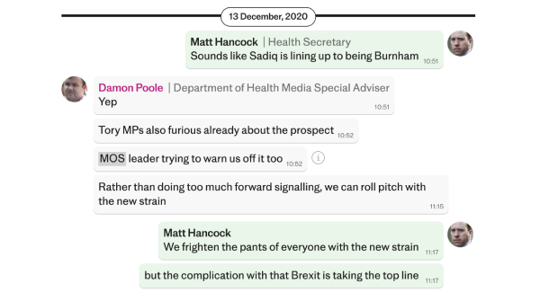 , &#8220;Project Fear&#8221;: leaked WhatsApp messages from former British health minister reveal plan to launch &#8220;a new variant of COVID&#8221; 