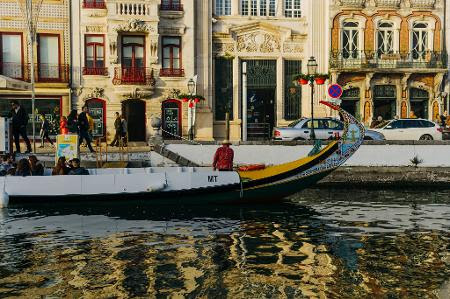 With canals and colorful boats, the charming Aveiro is the "Portuguese Venice"