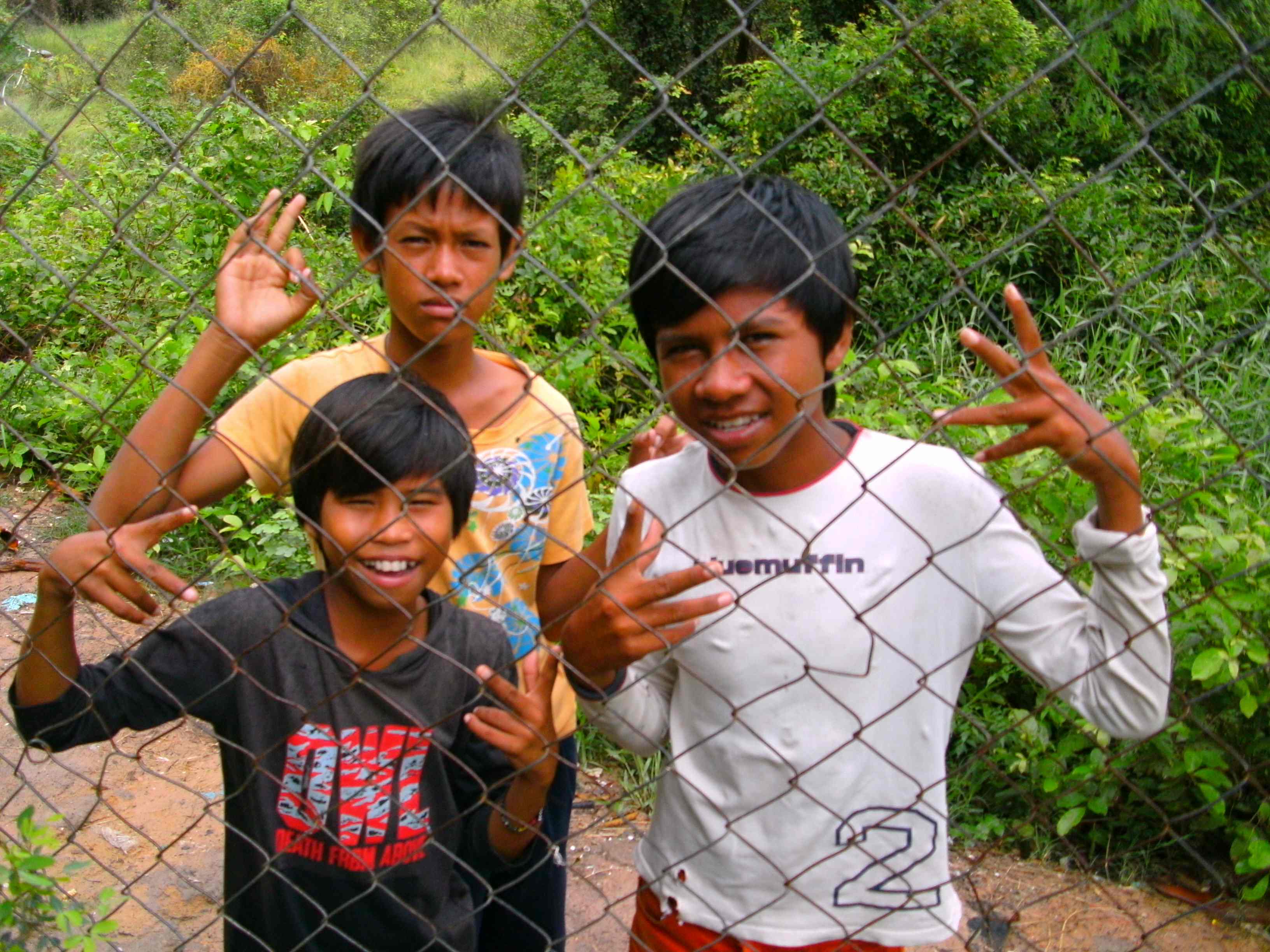 Local kids strike a pose, photo by Aaron Smith.