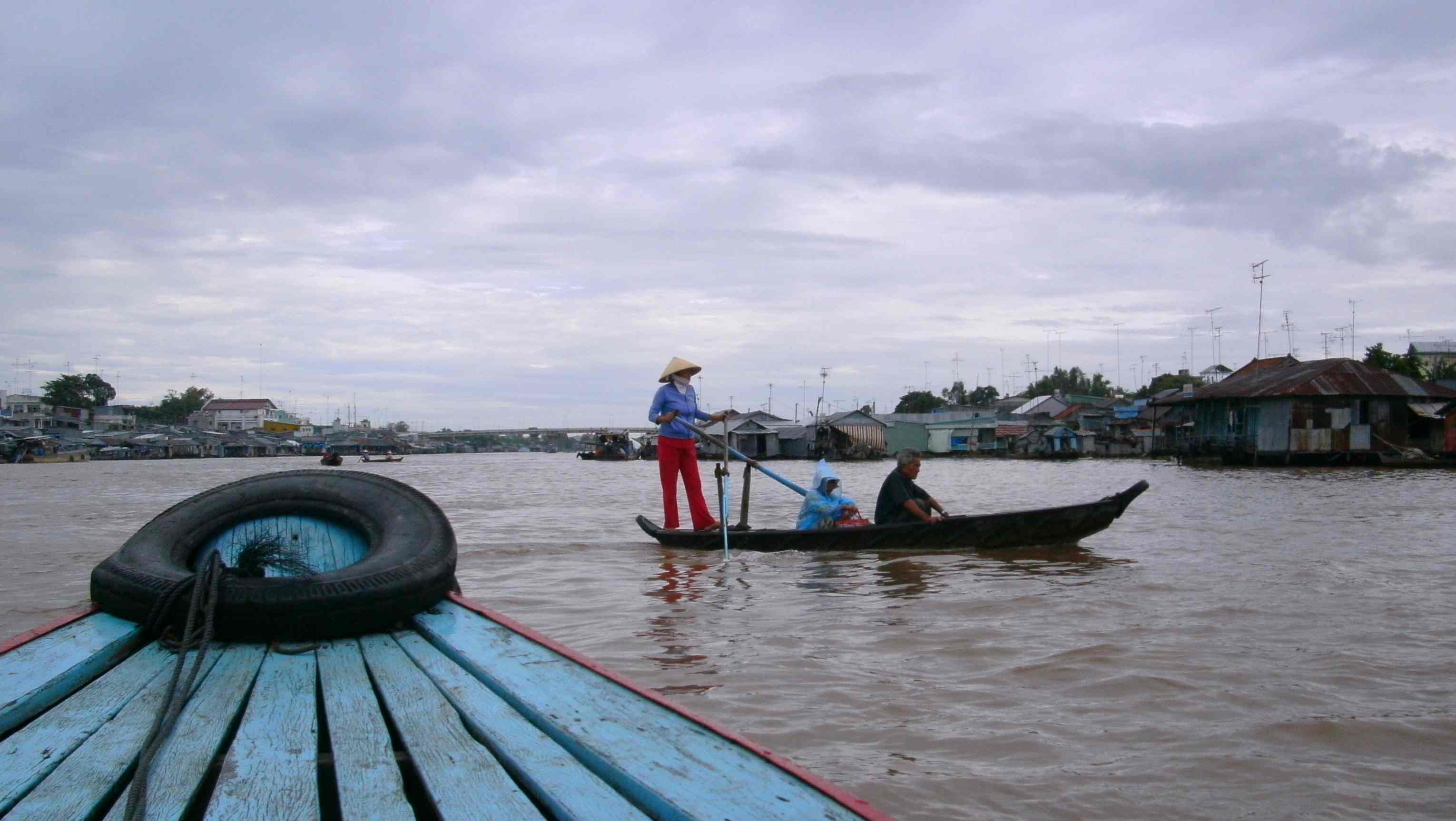 A river taxi on the Mekong River at Chau Doc
