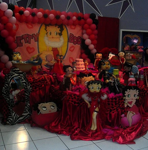 Betty Boop themed cake table, Photo by Tricia Chaves