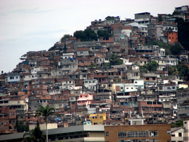 An example of a Favela in Rio de Janeiro, where 20 percent of the citys population resides, photo courtesy of Wikimedia Creative Commons License
