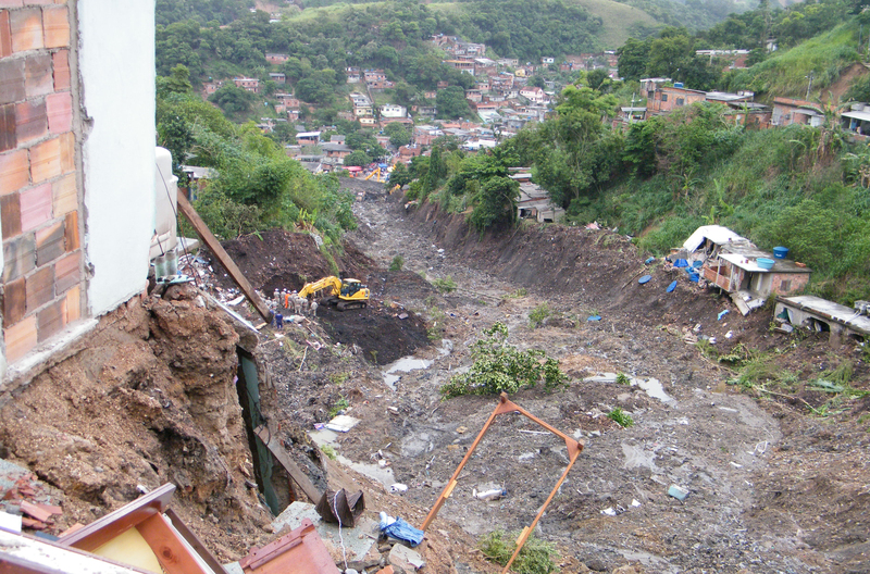 Risky Hillside Favela Construction
