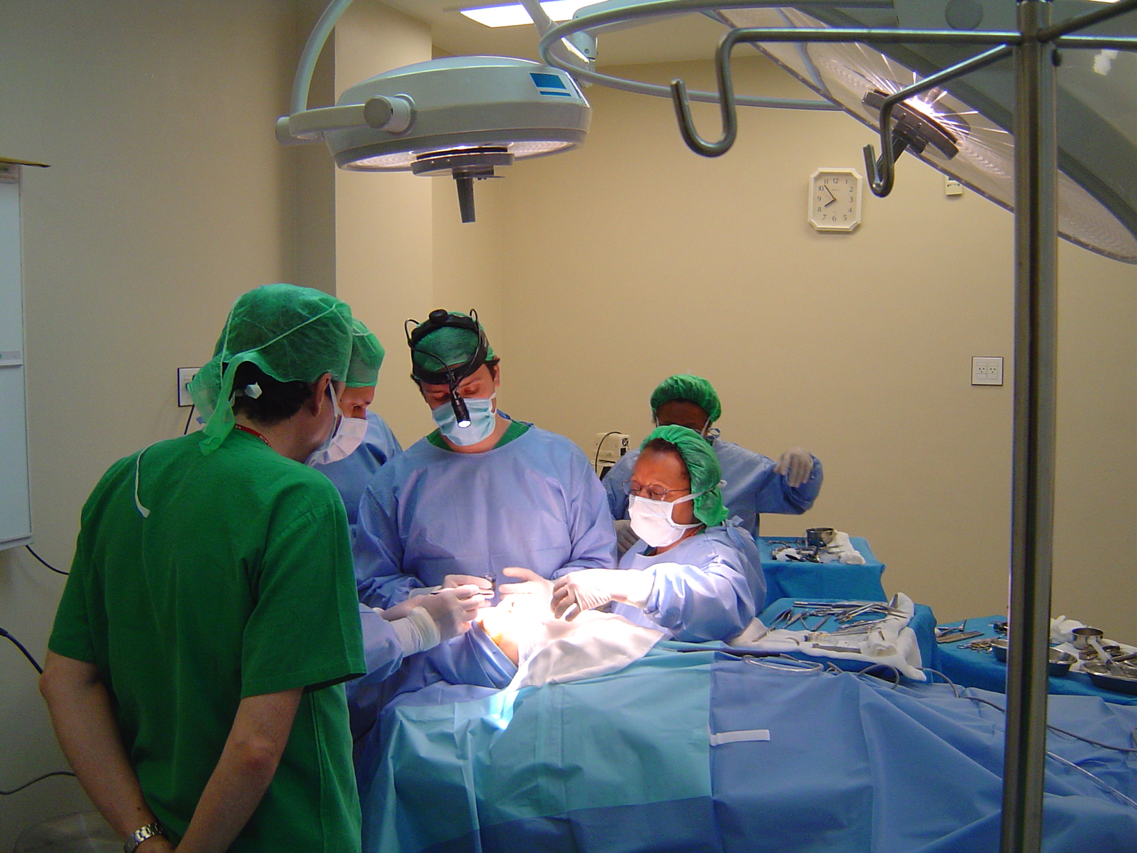 Cosmetic surgery in progress, photo courtesy of Michael at cosmetic vacations