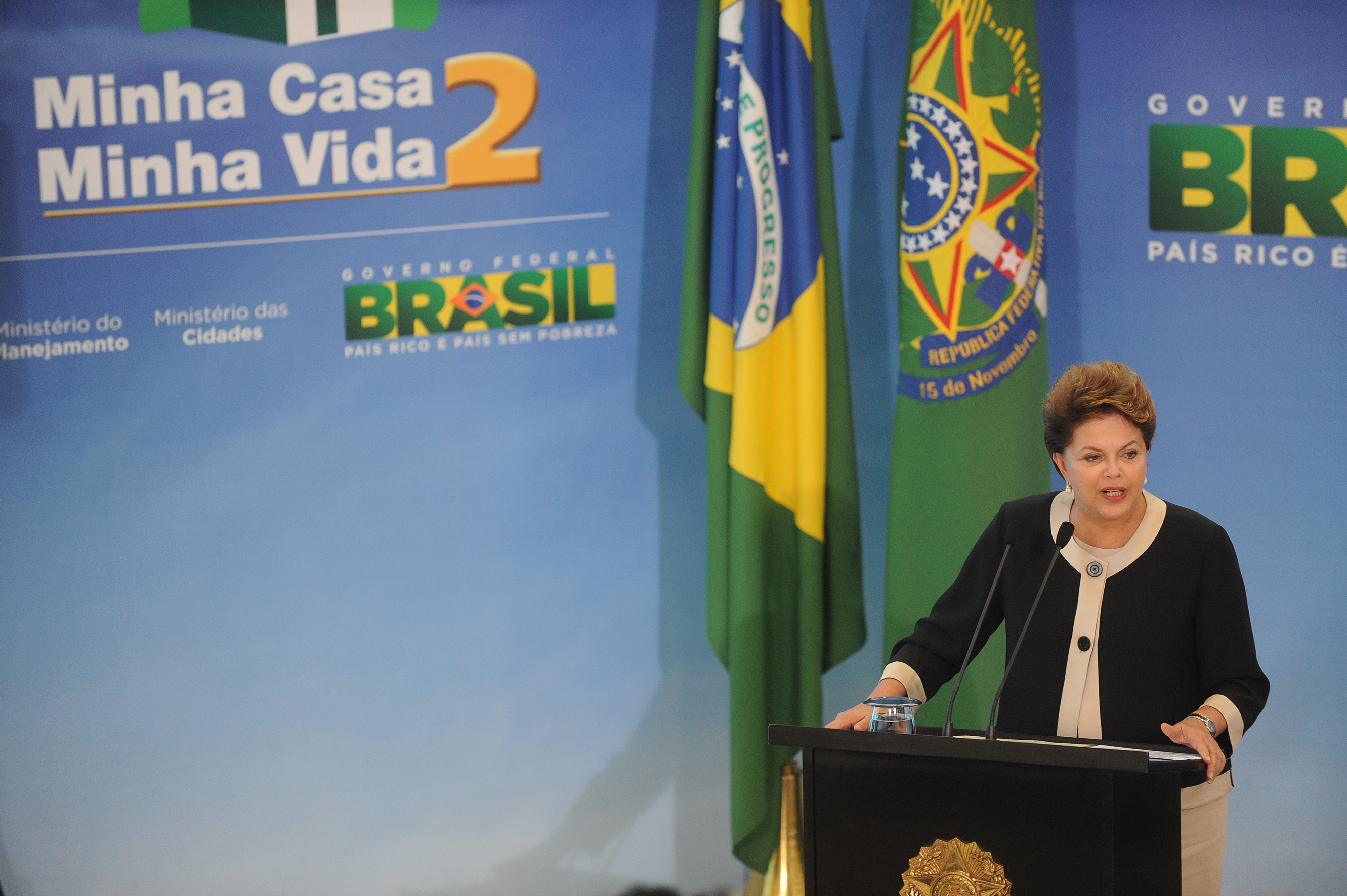 President Dilma Rousseff at the launch of Minha Vida Minha Casa 2, photo by Wilson Dias/ABr