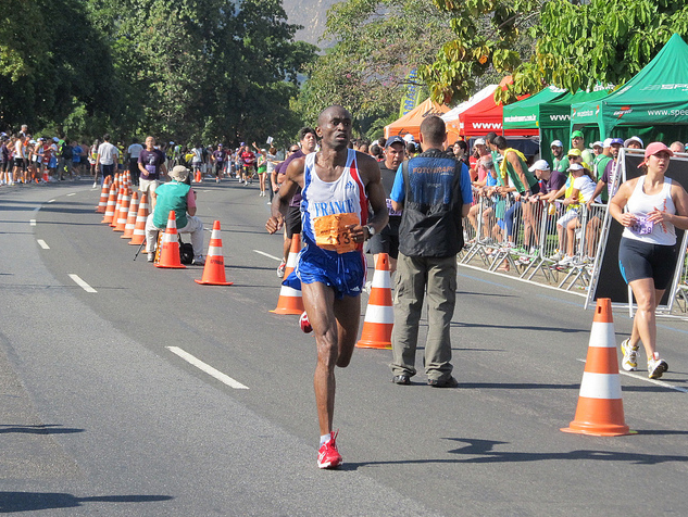 Patrick Tambwe Ngoie of France won the Rio Marathon men’s division with a time of 2:18:17, Rio de Janeiro, Brazil, News