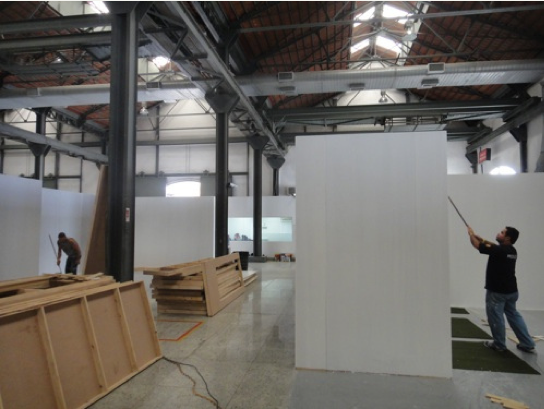 Setting up the space for the massive exhibition space at Pier Mauá, Rio de Janeiro, Brazil, News
