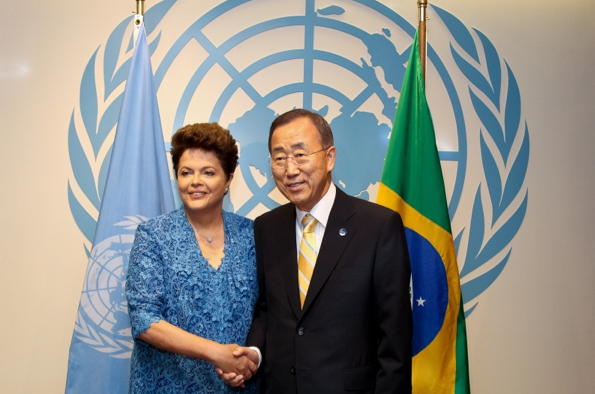 President Rousseff with Ban Ki-moon at the UN General Assembly,Brazil News