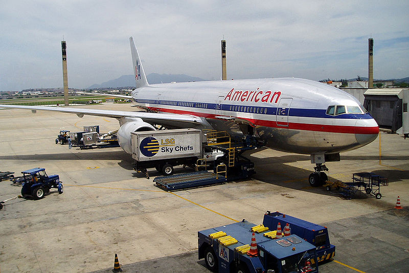 American Airlines Boeing 777 at Rio's Galeão International Airport