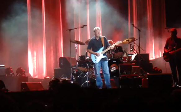 Eric Clapton performing Old Love in Rio de Janeiro October 9, 2011 at the HSBC center in Barra de Tijuca, image recreation.