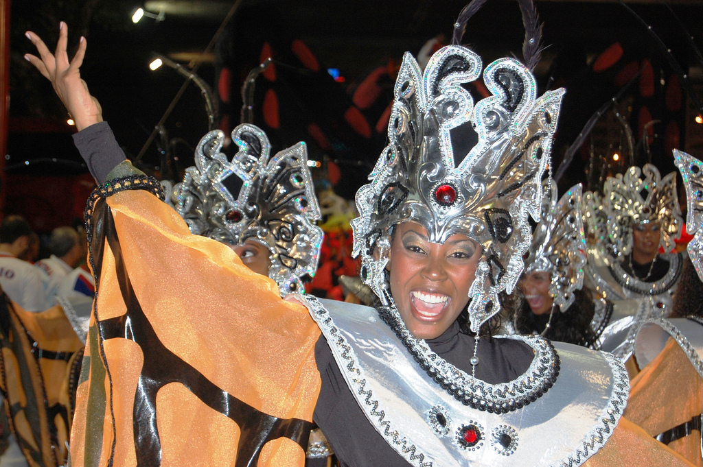A member of União da Ilha at the 2011 parade. Rio de Janeiro, Brazil, News