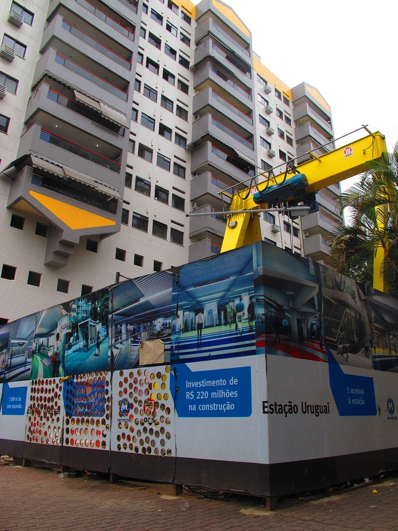 Estação Uruguai Metro stop under construction at Rua Itacuruca and Rua Conde de Bonfim in Tijuca, Rio de Janeiro, Brazil News
