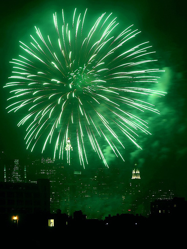 green-fireworks