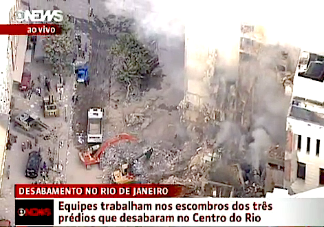 Rescue efforts are underway following the collapse of three buildings in Rio Centro, Brazil News