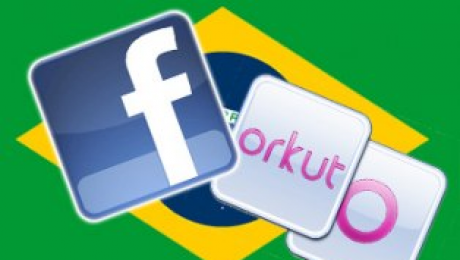 Social networking sites ranked by popularity in Brazil: Facebook, Orkut, Windows Live, Twitter and Google+