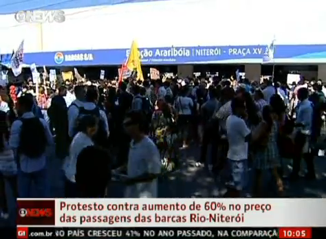 Protests over the Rio-Niterói ferry price hike, Rio de Janeiro, Brazil News