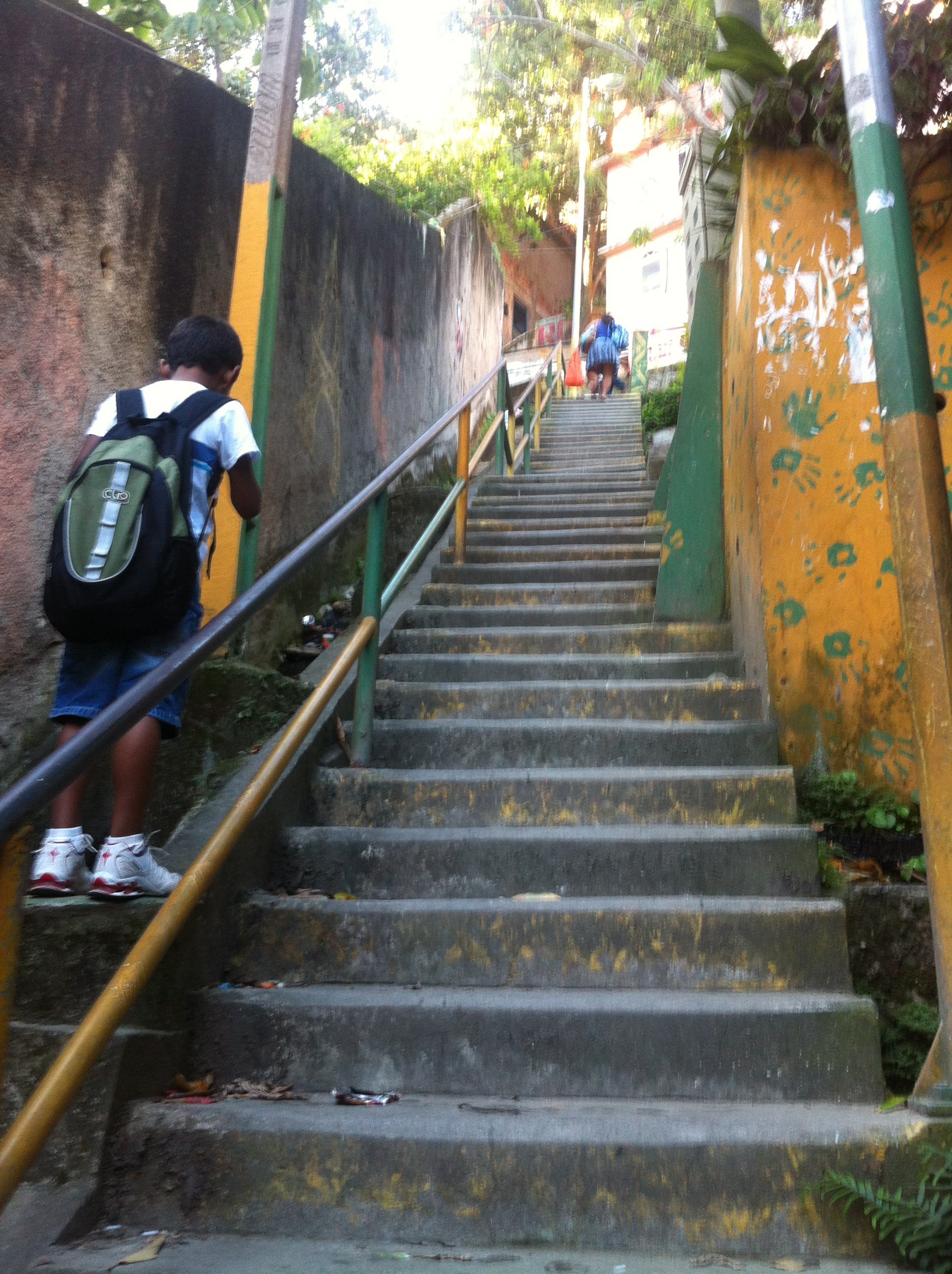 Stairway up to the Chapéu Mangueira favela behind Leme, Rio de Janeiro, Brazil News