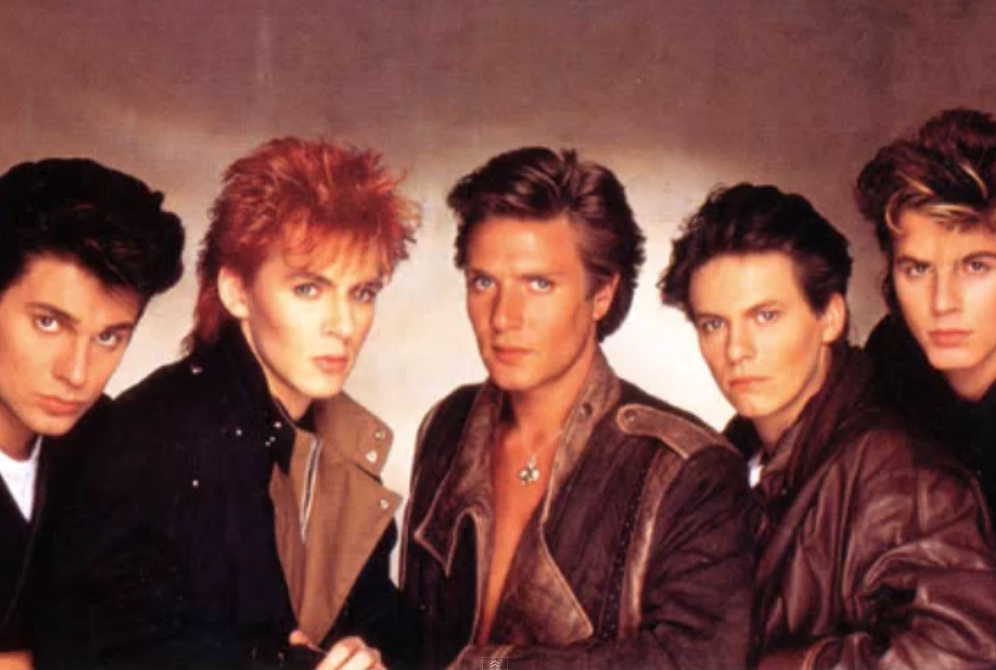 Duran Duran at the height of their fame, from left to right, Roger Taylor, Nick Rhodes, Simon Le Bon, Andy Taylor and John Taylor, Rio de Janeiro, Brazil, News.