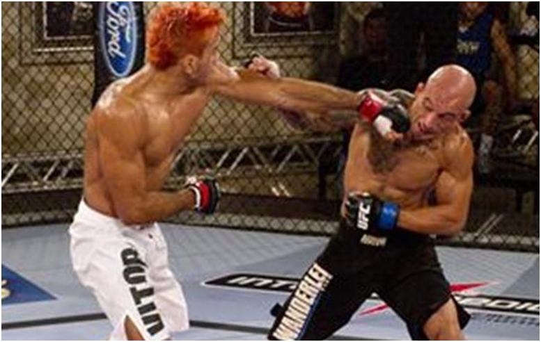 First TUF fight between team Wanderlei´s Galeto and team Vitor´s Pepey, image recreation.