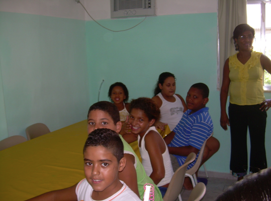 The children of Casa Jovem get ready for their lessons, photo taken by Barbara Olivi