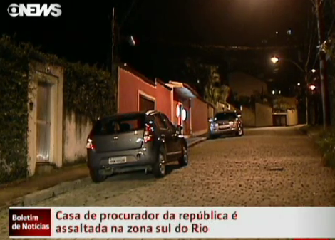 The home of Luiz Fernando Lessa in Lagoa was targeted by three armed robbers on Thursday May 17th, image recreation.