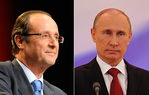 French President-elect François Hollande and Russian President Vladimir Putin, photo by Creative Commons License/Jean-Marc Ayrault/Kremlin.ru