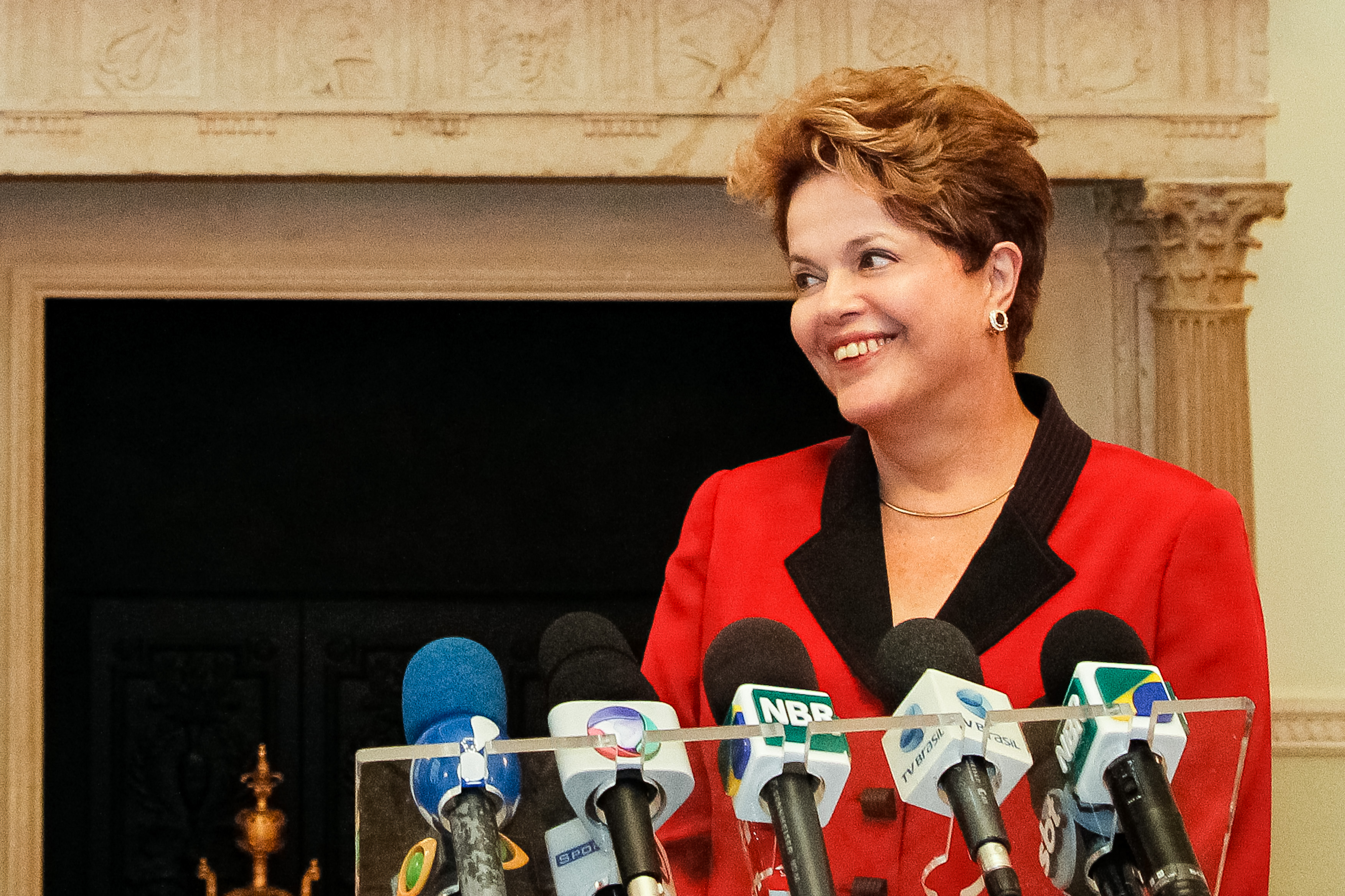 Brazilian President Dilma Rousseff addressed journalists in London ahead of the Olympics Games' Opening Ceremony, photo by Roberto Stuckert Filho/PR