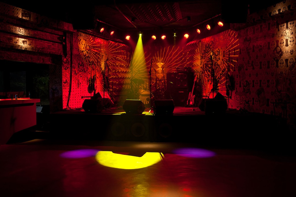 The dance floor at Studio RJ, surrounded by urban artwork on the walls, Rio de Janeiro, Brazil, News.