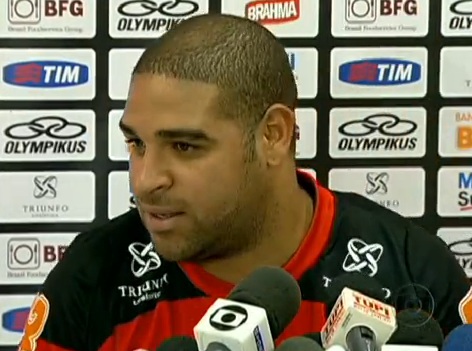 Adriano Leite Ribeiro after 2012 signing with Flamengo, image recreation.