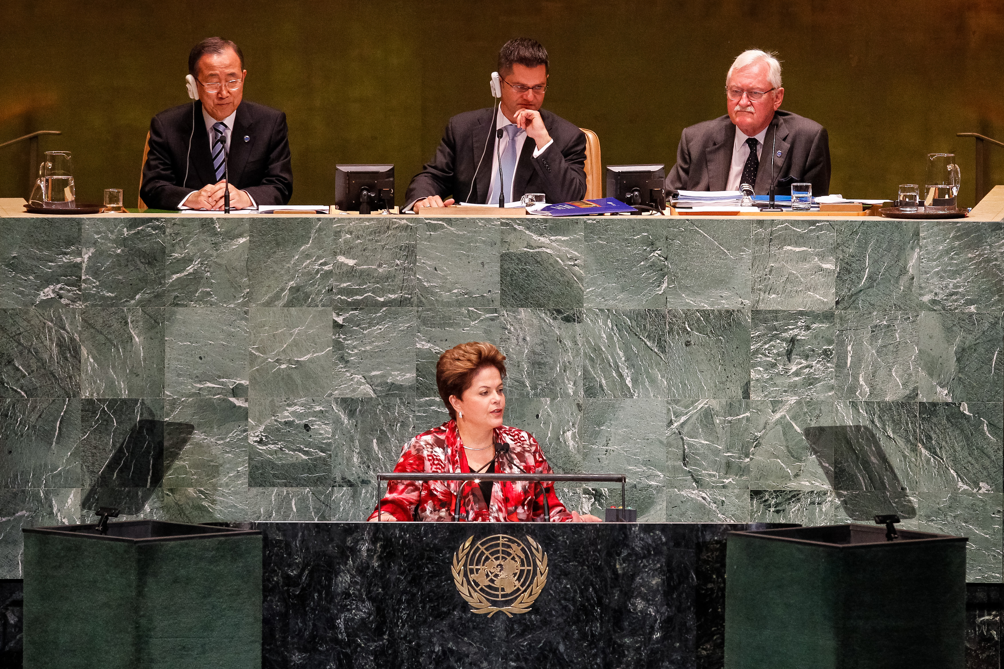 President Dilma Rousseff addresses the UN General Assembly