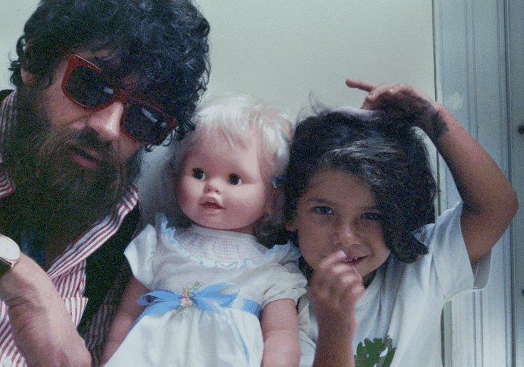 A young Vivi with her father Raul Seixas in 1985, Rio de Janeiro, Brazil, News.