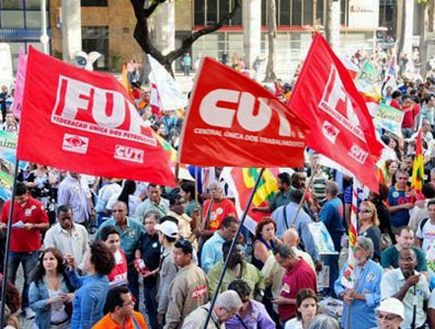 The FUP protest in front of the headquarters of ANP, Rio de Janeiro, Brazil News