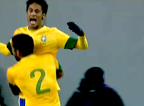 Neymar celebrates after scoring the equalizer in the second half, Brazil News
