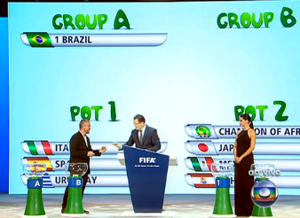 The draw for the 2013 Confederations Cup was made in São Paulo, Brazil News