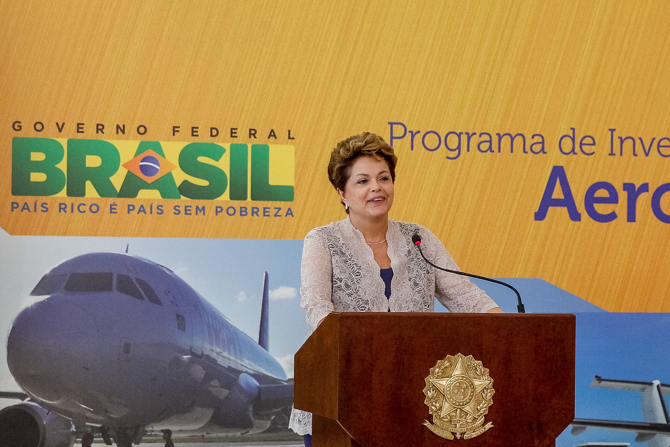 Brazilian President Dilma Rousseff announces airport concessions, photo by Roberto Stuckert Filho/PR