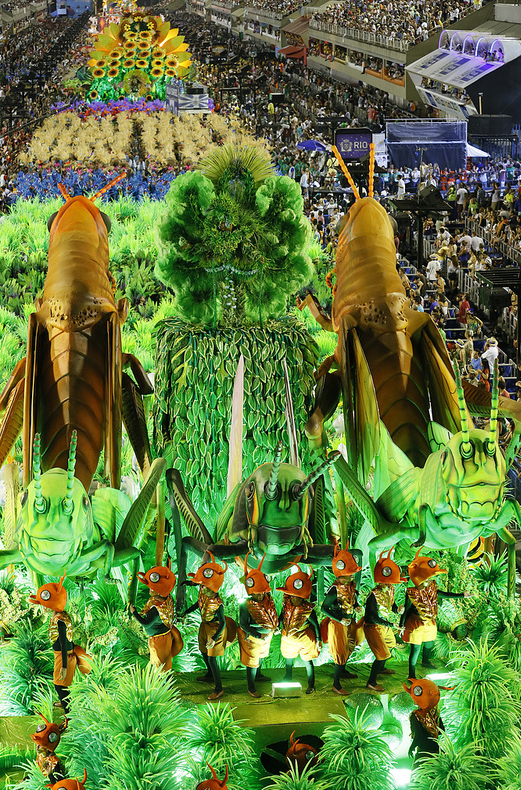 The striking colors of Escola Unidos de Vila Isabel, Carnival 2013, Rio de Janeiro, Brazil News