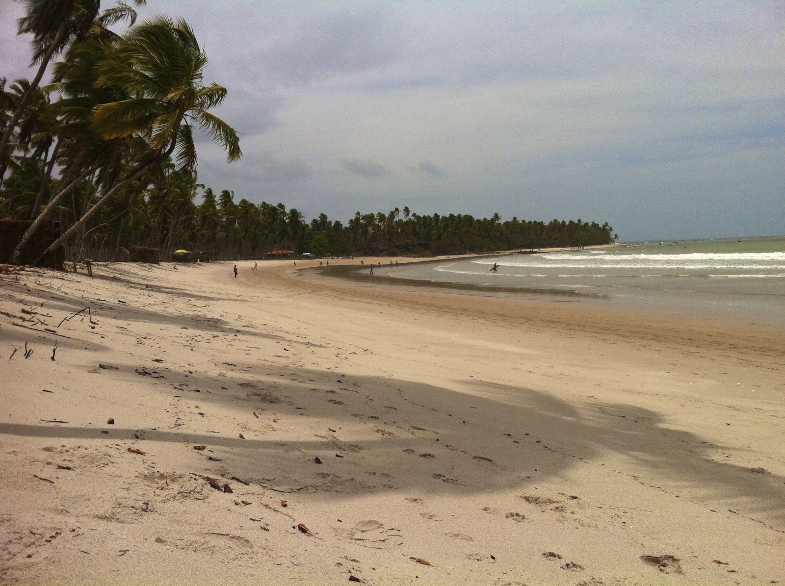 Empty sandy shores of a beach on Boipeba.
