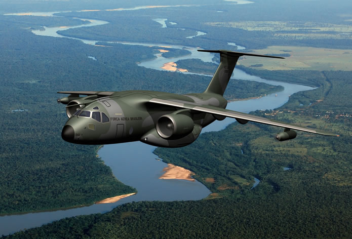Digital image of Embraer's KC-390.