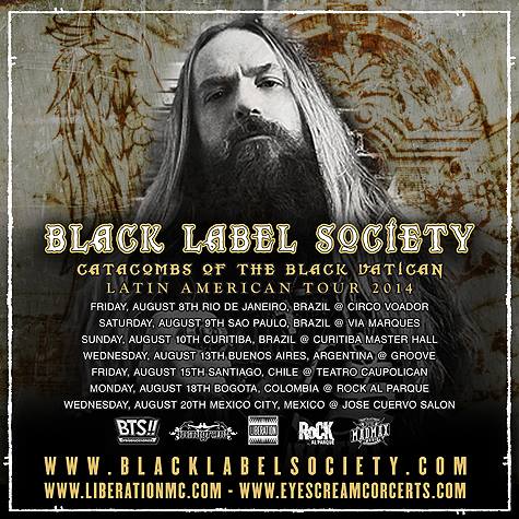 Black Label Society Latin American Tour 2014