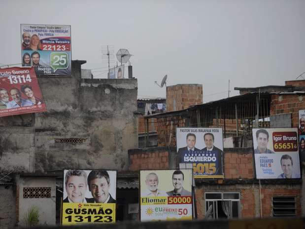 Election advertising in Rio favelas, Rio de janeiro, Brazil, Brazil News