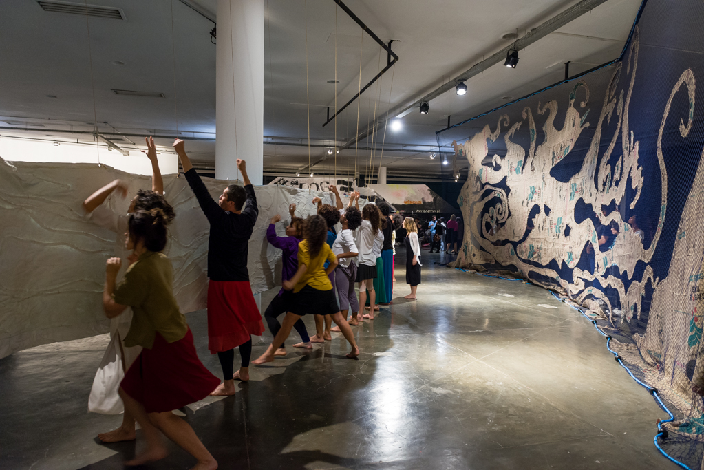 interaction by public at Bienal de São Paulo