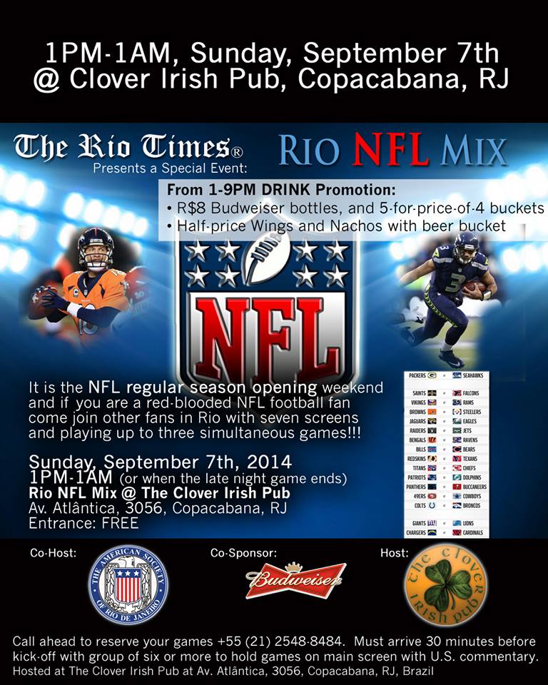 Rio NFL Mix Season Opening Party at The Clover Irish Pub