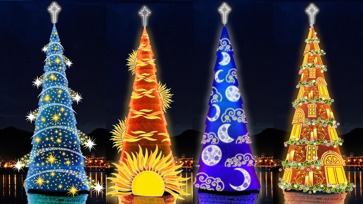 Rio’s 2014 Christmas Tree Lighting on the Lagoa