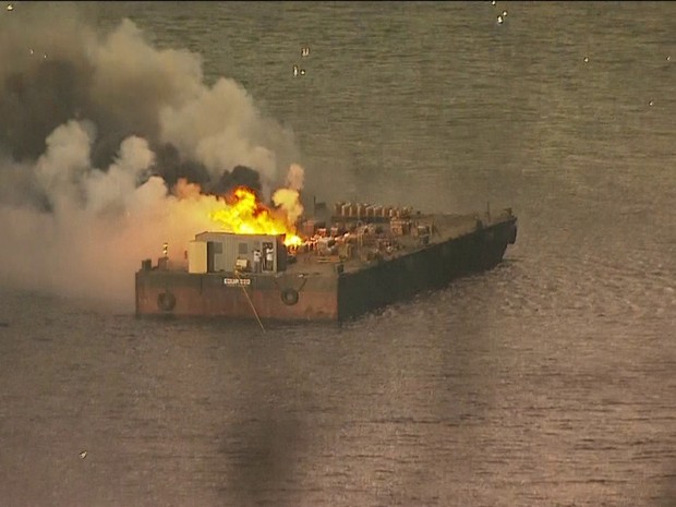 Fireworks Barge Catches Fire on New Year’s Eve