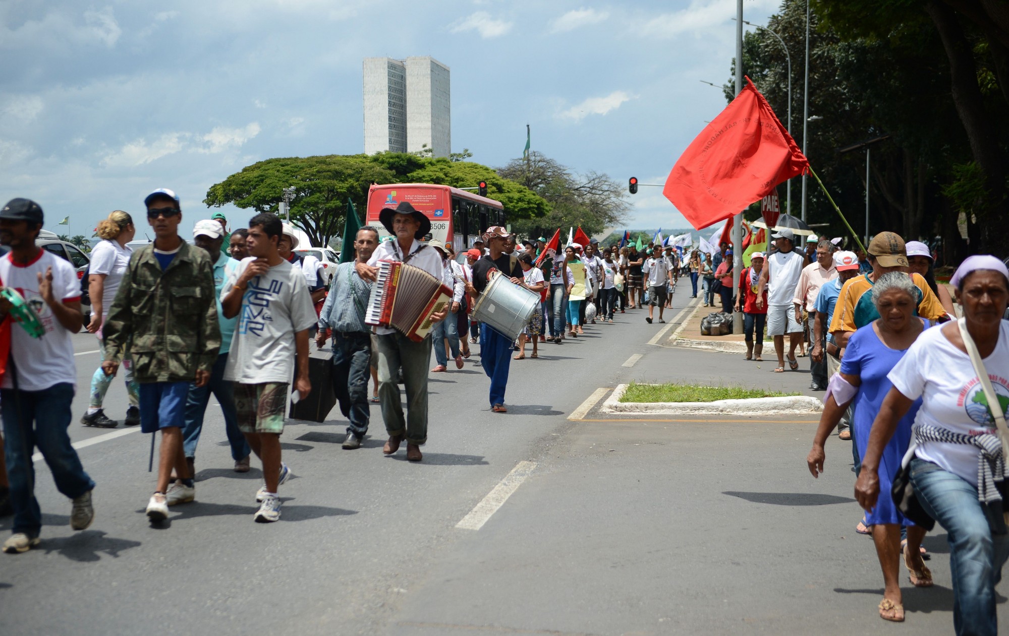 Landless Peasants protest in Brasilia photo by José Cruz AgBr
