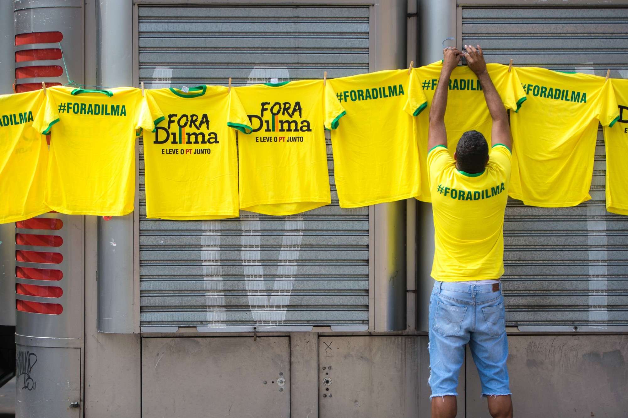 Fora Dilma tshirts at protests photo by Marcelo Camargo AgBr