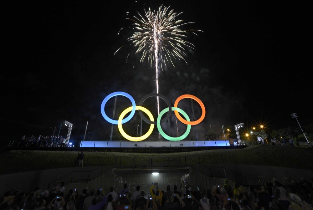 Olympic Rings Unveiled in Rio de Janeiro
