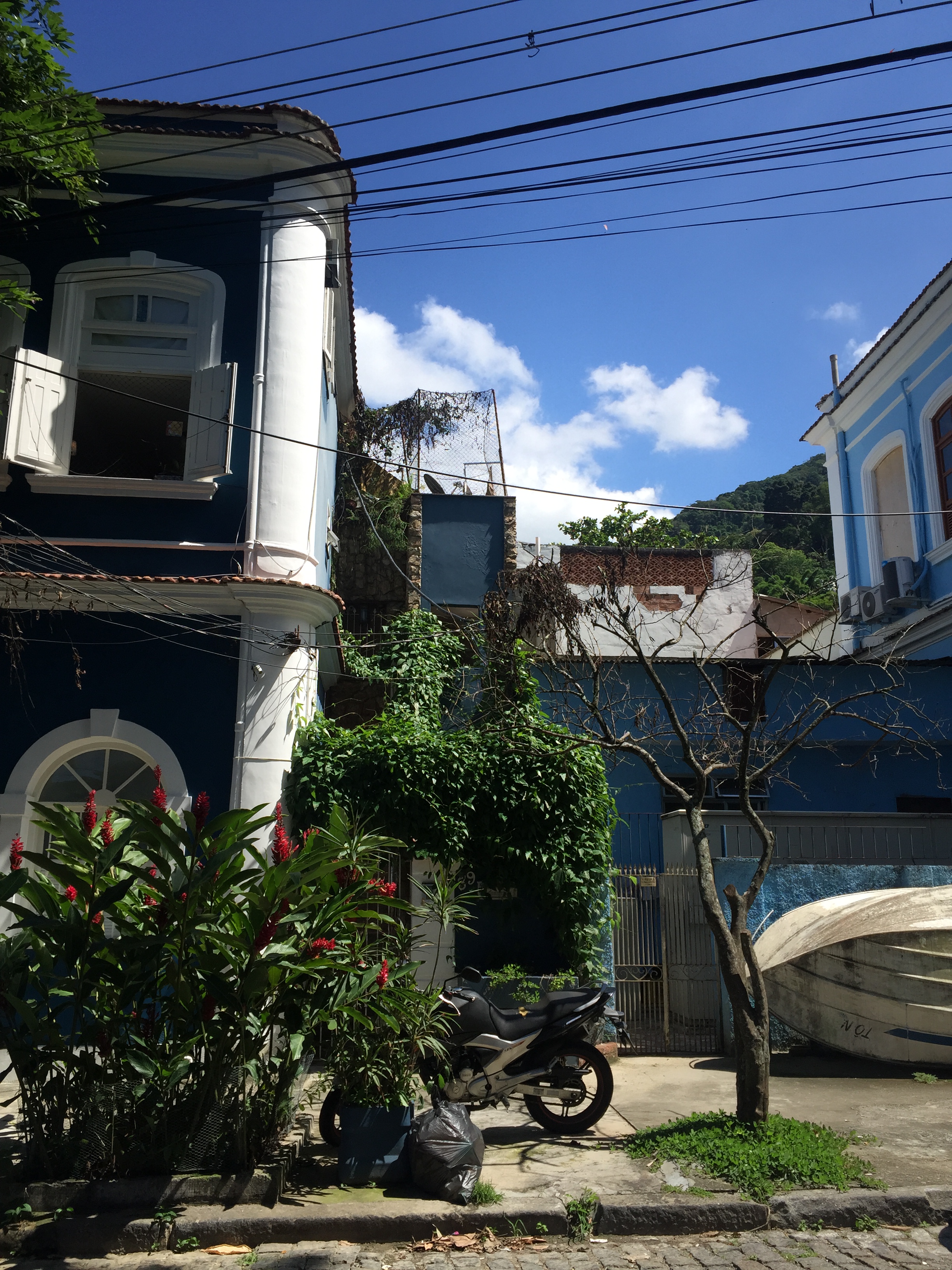 Houses on a street in Jardim Botânico