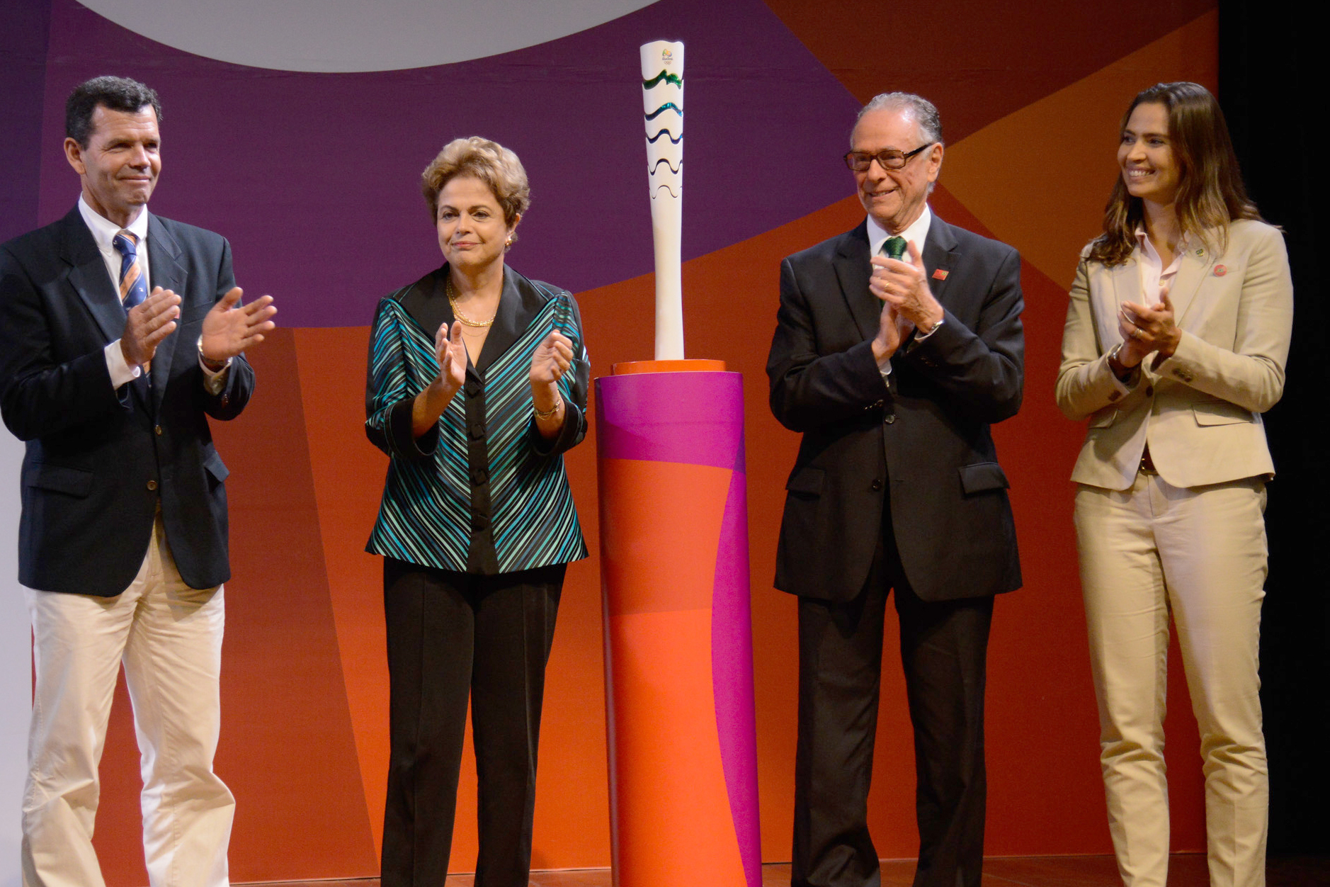 President Dilma Rousseff and Rio 2016 Olympic President Carlos Arthur Nuzman