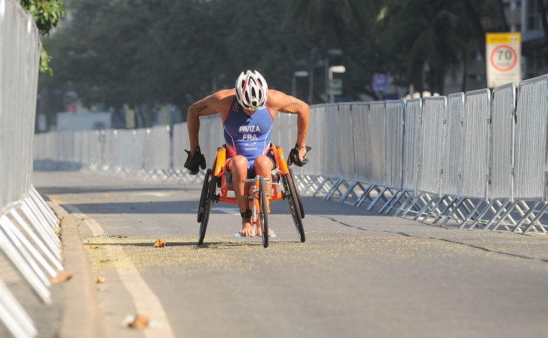 Paralympic athletes performed the tests of paratriathlon. Tomaz Silva  Brazil Agency